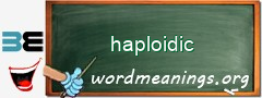 WordMeaning blackboard for haploidic
